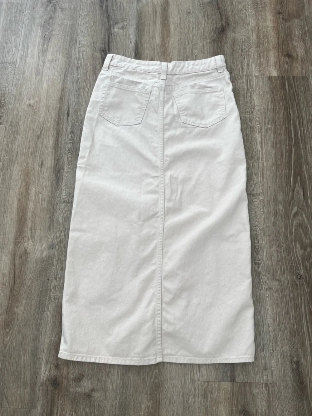 H&M Midi Twill Skirt with Front Slit